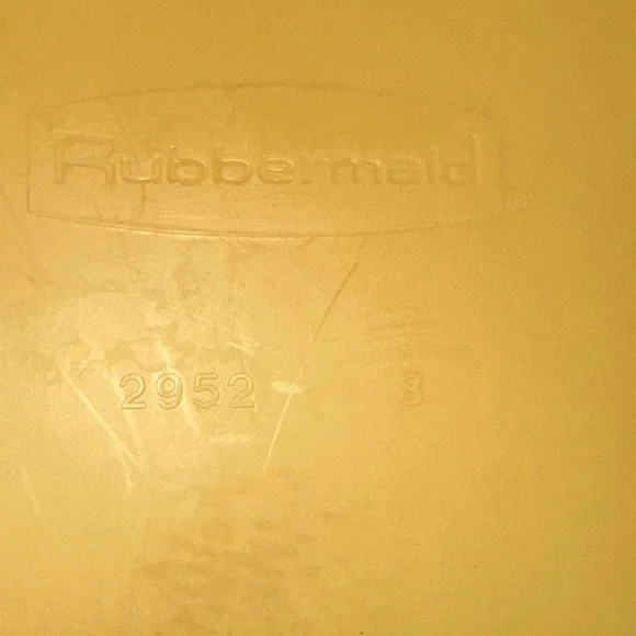 Vtg 1970s Rubbermaid Wastebasket 2952 Floral Trashcan 1972 Yellow Daisy 10" Tall - Picture 4 of 5